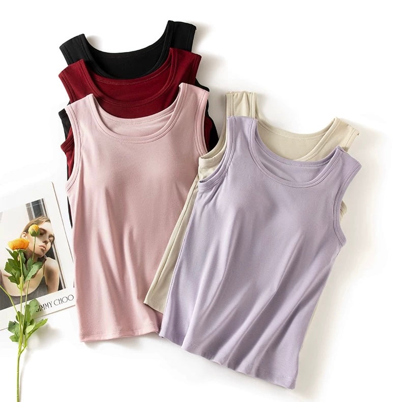 Lily Causal Built-In Bra Tank Top